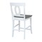 International Concepts Verona Counter Height Stool, 24" Seat Height, White/Heather gray S05-1702 - alternate 6